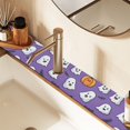 thumbnail image 2 of Yayeee Faucet Mat for Kitchen Sink 30" Diatomite Long Splash Guard Pad, Halloween Ghosts Purple, 2 Pack, 2 of 7