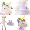 thumbnail image 7 of URMAGIC Unicorn Plush Doll, 17" Ballerina Stuffed Animal for Girls, Purple, 7 of 7