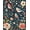 Navy, Pattern 3, variant on ODIKA 4'x6' Machine Washable Non-Slip Area Rug, Vintage Inspired Floral and Motif with Delicate Vine Scrolls High Traffic Rug, Navy, 232830