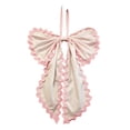thumbnail image 2 of Wavy Edge Fabric Large Bow with Hanging Ribbon Multi Color Big Bow Ornament for Curtain Tieback Door Wreath Wall Birthday Party Decoration, 2 of 6