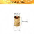 thumbnail image 2 of Wekity M3x6mm Female Thread Knurled Nuts,100PCS Hx4mm OD Brass Threaded Insert Embedment Nuts Hydraulic Welded Joint Injection Molding Assortment Kit for 3D Printing Injection Molding-0621, 2 of 5