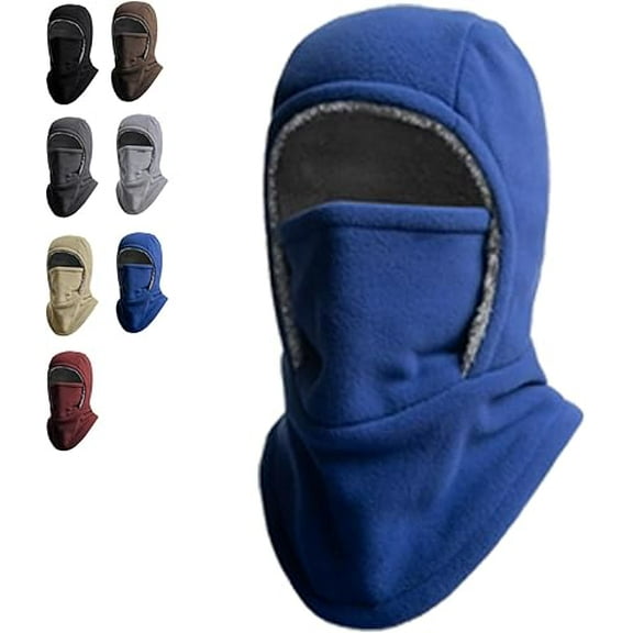 Winter Warmth 2-in-1 Hat & Face Mask, Unisex Windproof & Warm Balaclava, Neck Warmer for Outdoor Activities(Navy)