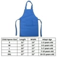 thumbnail image 2 of Opromo Cotton Canvas Kids Aprons with Adjustable Neck Strap and Pocket, Artist Apron & Chef Apron for Cooking, Baking, Painting (S-XXL)-Blue-XXL, 2 of 6