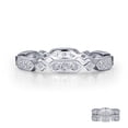 thumbnail image 4 of Lafonn Classic Sterling Silver Platinum Plated Simulated Diamond Rings 0.42 (0.42 CTTW), 4 of 5