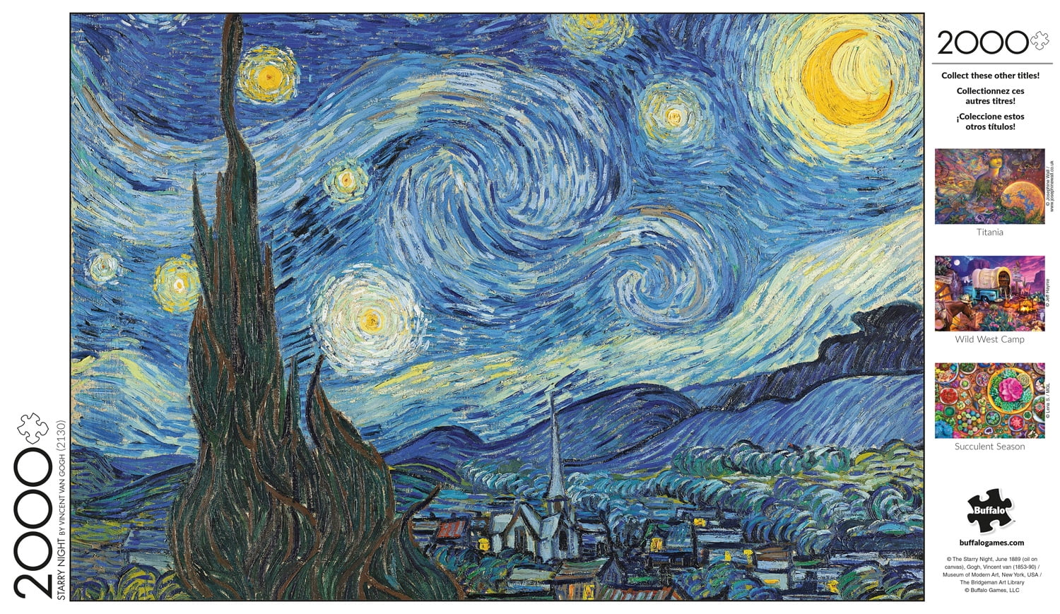 Buffalo Games 2000-Piece Starry Night by Vincent Van Gogh Jigsaw Puzzle