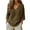 60# Army Green, variant on Linen Tops for Women - Plus Size Summer Gauzy Shirts 3/4 Sleeve V Neck Blouses Dressy Casual Tunic Loose Clothes Khaki S