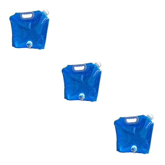 Greeniant Bolsa de agua con Contenedor plegable Emergencia Camping Viaje Recargable Dispensador de bebidas Accesorios Azul, 5L Type1 NO1