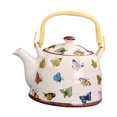 thumbnail image 4 of Ceramicé de té de té Heta de agua 900 ml de mango ergonómico con cafetera para la cafetera para la casa del hotel BBQ Housewarming Regalo mariposa, 4 of 8