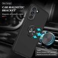 thumbnail image 3 of Shockproof Case for Samsung Galaxy S22 Plus/S22+ 5G, [Embedded Finger Ring] Military Phone Case Cover with Reinforced Metal Stand Kickstand [Support Magnetic Car Holder] for S22+, Black, 3 of 7