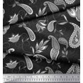 thumbnail image 2 of Soimoi Modal Satin Fabric Floral & Paisley Ethnic Decor Fabric Printed Yard 42 Inch Wide, 2 of 3
