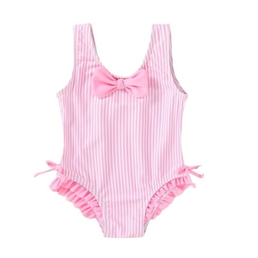 MAMAMI Toddler Baby Girls Swimsuit Summer Sleeveless Cute One-Piece Bathing Suit for Girls