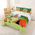 thumbnail image 2 of Catabedysis Cartoon Camping Full Size Comforter Sets,Camper Tent Print Bedding Comforter Set For Boys,Multicolor,Polkadot Reversible,3 Pieces,1 Comforter and 2 Pillowcases, 2 of 7