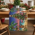thumbnail image 5 of Christmas Table Runner Santa Claus Table Runners Christmas Tree Beach Flamigo Cotton Linen Dresser Scarf Kitchen Dining Table Decor for Christmas Holiday Party Decor 13x90 Inch, 5 of 9