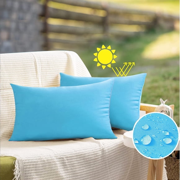 Fundas de Cojín VAKADO Impermeables para Exterior 30x50 cm 2 Unidades