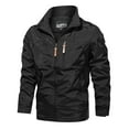 thumbnail image 1 of 2025 Men's Casual Jackets Mens Casual Solid Color Softshell Jacket Men Outdoor Lapel Multi Pocket Men Jackets and Coats, 1 of 3