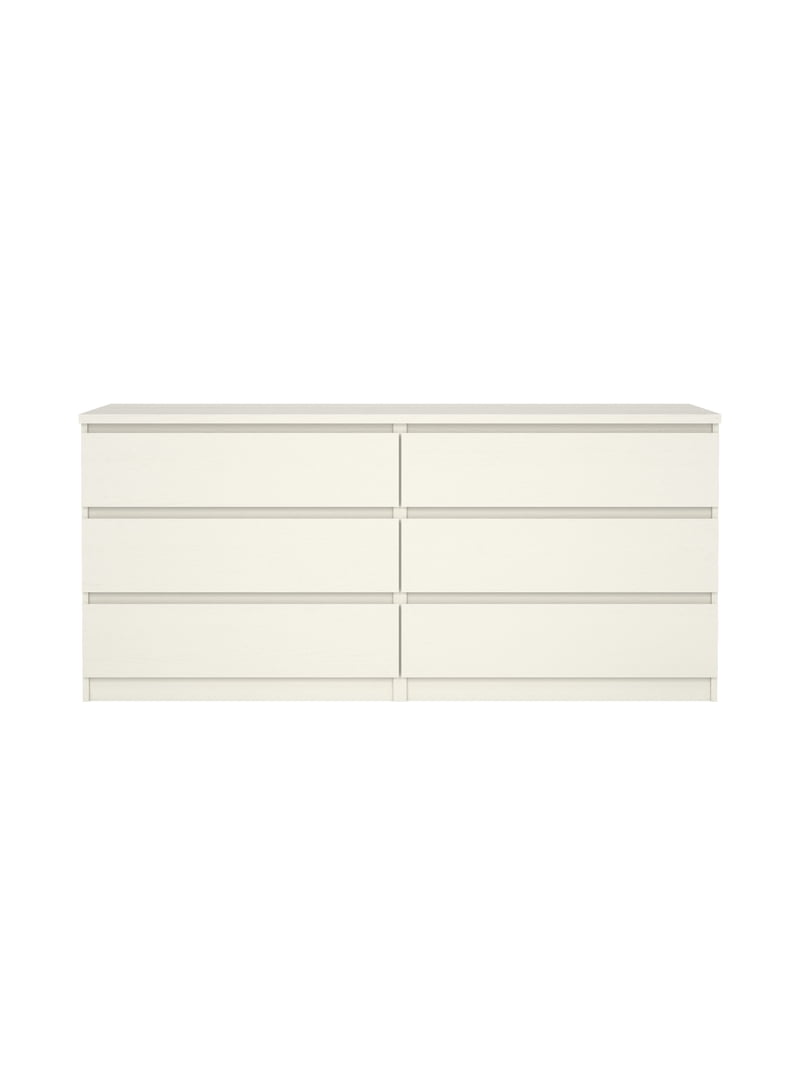 Tvilum Scottsdale 6 Drawer Double Dresser for Adults, White