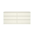 thumbnail image 4 of Tvilum Scottsdale 6 Drawer Double Dresser for Adults, White Woodgrain, 4 of 14