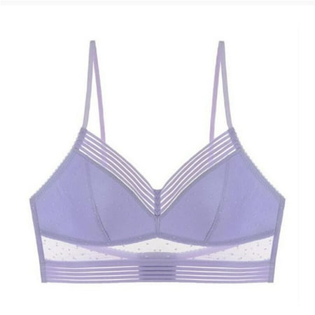 Weikingp Bras for Women  Sexy Backless Bra for Women Low Back Bras Girls Thin Brassieres Top Spaghetti Straps Lingerie Bralettes for Women Plus Size Lingerie Clearance Purple L