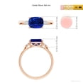 thumbnail image 5 of ANGARA Lab Grown Cushion Rectangular Blue Sapphire Engagement Ring for Women in 14K Rose Gold (Size-8x6mm) | September Birthstone, Anniversary, Jewelry Gift for Women | Lab-Grown Blue Sapphire Ring, 5 of 8