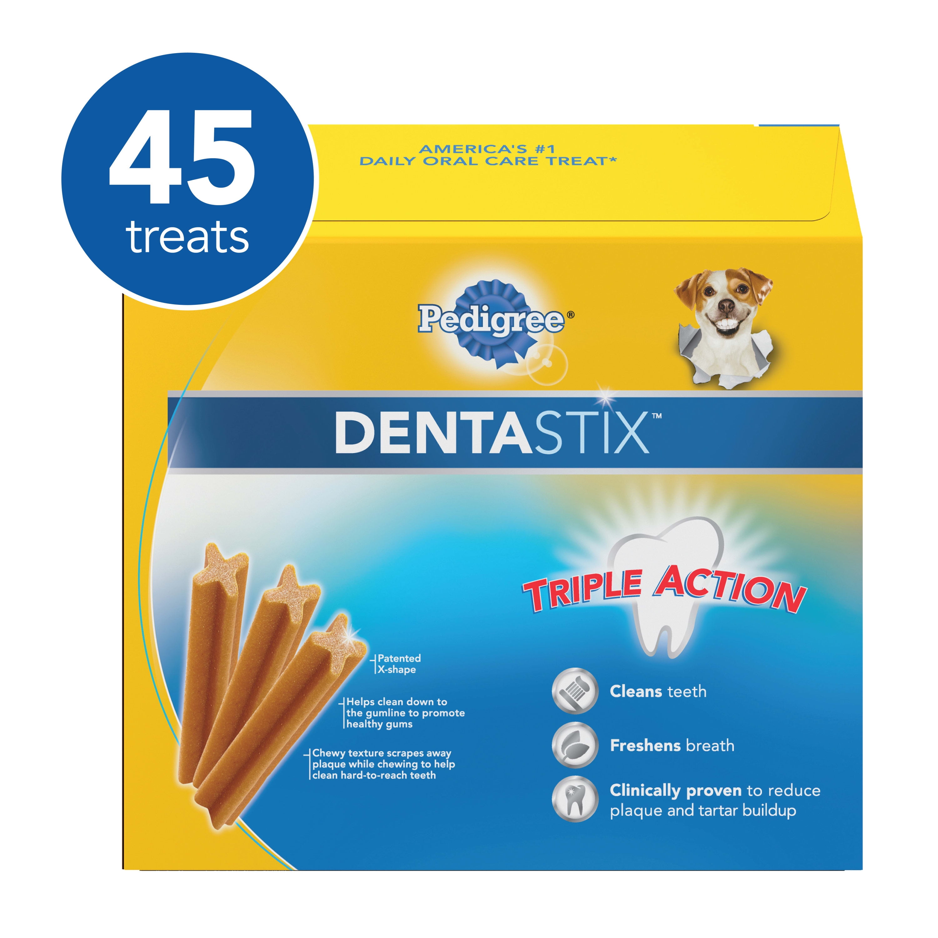 Pedigree Dentastix Original Small Medium Dental Dog Treats 1.57 lb 45 ct