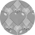 thumbnail image 1 of Ahgly Company Indoor Round Patterned Battleship Gray Area Rugs, 5' Round, 1 of 6