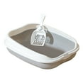 Cat Litter Box Portable Bedpan Removable Semi Closed Kitty Litter Pan