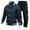 Navy*, variant on RUTAYY Men's Outfits 2 Piece Long Sleeve Casual Sports Solid Color Jacket Jogging Tracksuits Trendy Travel Sets