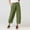 Army Green, variant on Itsame Womens Loose Long Pants Solid Color Relaxed Cotton High Waisted Wide Leg Sweatpants Army Green Size 4XL