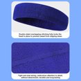 thumbnail image 3 of Banda deportiva absorbente de humedad para hombre y mujer (azul), 3 of 6