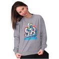 thumbnail image 5 of Vintage Varsity Cheerleader Smurfette Women Crewneck Sweatshirt Brisco Brands S, 5 of 6