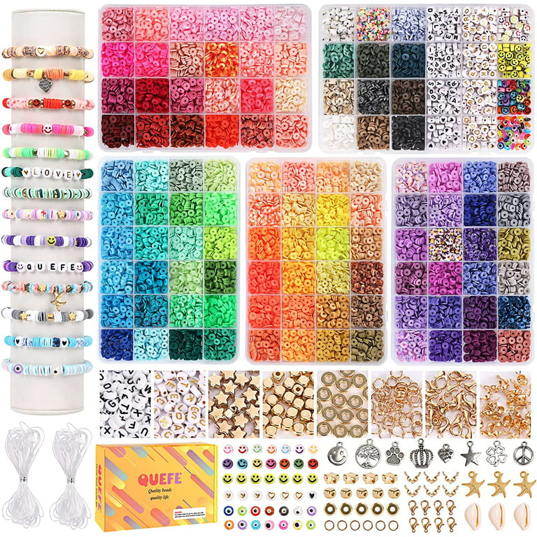 Lorsys 10800pcs Clay Beads for Bracelet Making Kit, 108 Colors Polymer  Heishi Beads, Charming Bracelet Making Kit for Girls 8-12, Letter Beads for Jewelry  Making Kit, for Preppy, Gifts, Crafts – BeadElevate