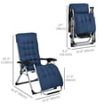 thumbnail image 3 of Outsunny Chaise Zéro Gravité Inclinable, Chaise Longue Pliante avec Coussin, 3 of 10
