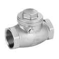 thumbnail image 2 of 1In Swing Check Valve en Acier Inoxydable Swing Check Valve Argent 1" Dn25 en Acier Inoxydable à Sens Unique Swing Check Valve Filetage Femelle Wog 200Psi, 2 of 8