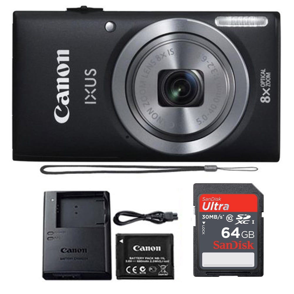 Canon Powershot Ixus 185 / ELPH 180 20MP Compact Digital Camera Black