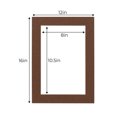 thumbnail image 3 of Chocolate Acid Free 12x16 Picture Frame Mats with White Core Bevel Cut for 8.5x11 Pictures - Fits, 3 of 4
