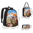 thumbnail image 2 of Balery Vibrant Field Of Blossoms Mochila escolar 3 en 1 para niños: mochila resistente con lonchera térmica y estuche para lápices. Mochila escolar para niños y niñas., 2 of 7