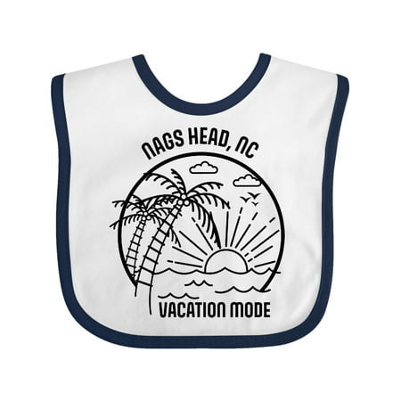 

Inktastic Summer Vacation Mode Nags Head North Carolina Gift Baby Boy or Baby Girl Bib