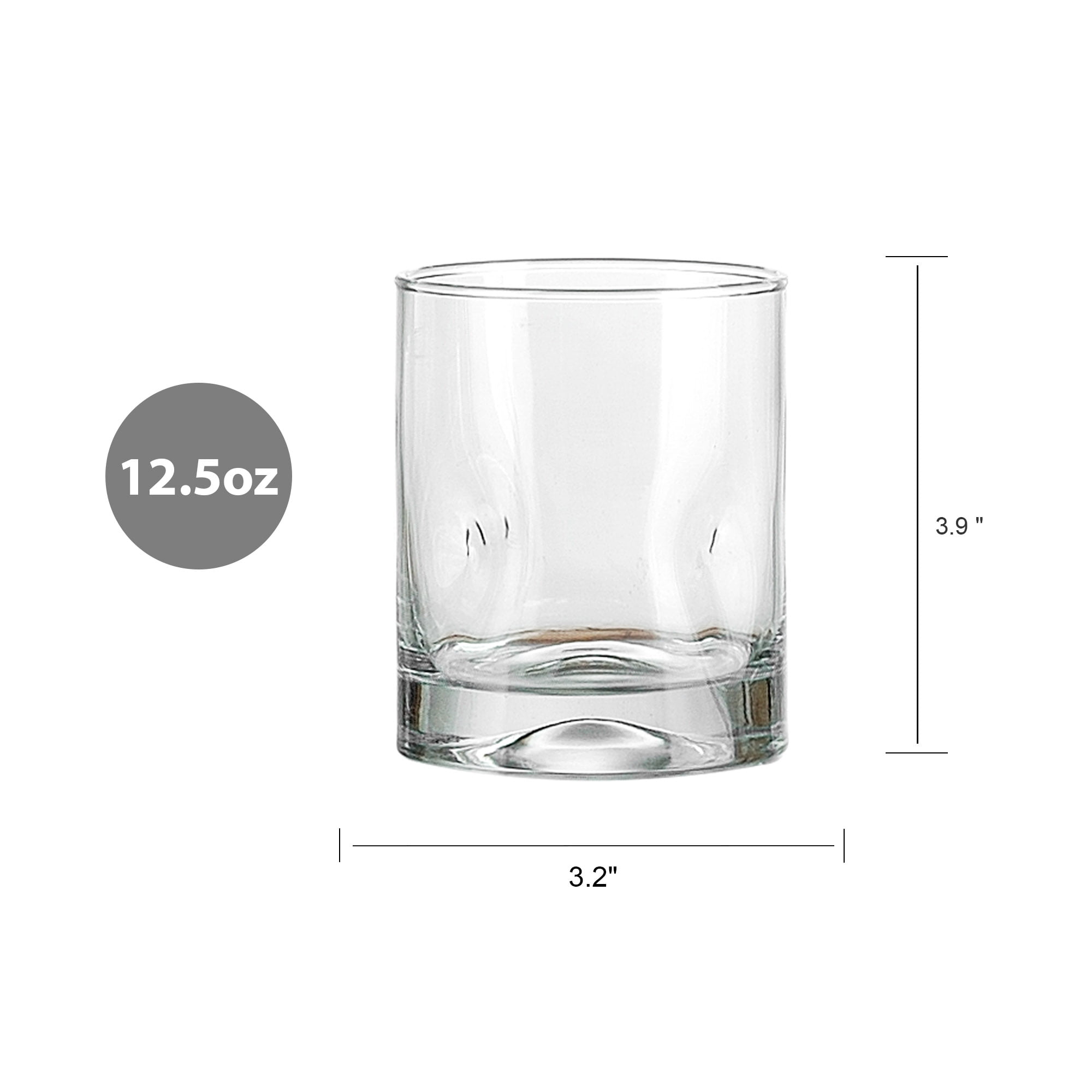 (6 pack) Better Homes & Gardens Lyra Glass Drinkware Set, 12.5 oz, 4-Piece