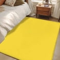 thumbnail image 5 of Yellow Large Area Rugs for Bedroom Living Room, Soft Non Slip Carpet Bedside Rug, Pure Yellow Rectangular Floor Cover Kitchen Accent Rug 2.7'x5' for Dining Room/Office, 5 of 9