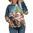 thumbnail image 2 of Cartoon Print T Shirt Women Party Long Sleeve Loose Plus Size Tops Christmas costumes women Festival Casual O-Neck Tee Shirt, 2 of 4