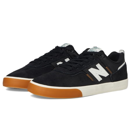 New Balance 306 Unisex Skate Shoes, Black with Gum Sole, Low Top Lace-Up Sneaker, Mens 9.5 / Womens 11 Medium