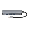 thumbnail image 1 of USB C Hub, High Strength 60W Type-C PD3.0 Quick Charge USB3.0 5Gbps Usb C Dock 5-in-1  For Notebook For Tablet For Mobile Phone, 1 of 8