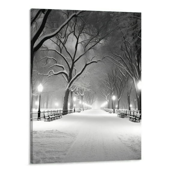 Shiartex Wall Art Beautiful Winter Canvas Wall Art Picture 16x20in for Living Room Bedroom 16x20in