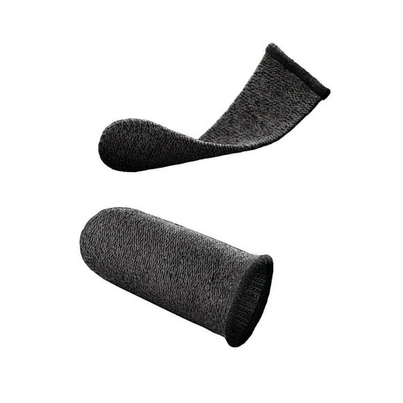 Mobile Game Controller Finger Sleeve Sets Anti-Sweat Breathable Full Touch Screen Sensitive Shoot Aim Joysticks Finger Set Silver Fiber Ultra-Thin Thumb Finger Sleeve for Mobile Phone Games