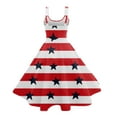 thumbnail image 5 of SAATLERI Womens Y2K Sleeveless Cocktail Dress 4th of July Patriotic Dress Stretchy Slim Fit Summer Evening Party Dress, 5 of 5