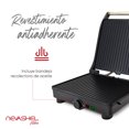 thumbnail image 4 of Parrilla Grill Extra Grande Paninera Electrica Nevashel Kitchen AD-23 Apertura 180° Para Usar Como Grill Premium Carne Panini Placa Antiadherente Ideal Para Eventos Reuniones Y Comidas Familiar Cocina, 4 of 6