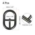 thumbnail image 2 of Uxcell 4Pack 0.59" Single Prong Belt Buckle Oval Center Bar Buckles for Leather Craft, Dark Grey, 2 of 7