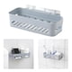 thumbnail image 2 of Carrito de de plástico Cocina Canasta autoadhesiva para estante de montaje en pared para dormitorio en hogar gris perfecl Rack de almacenamiento de montaje en pared, 2 of 8