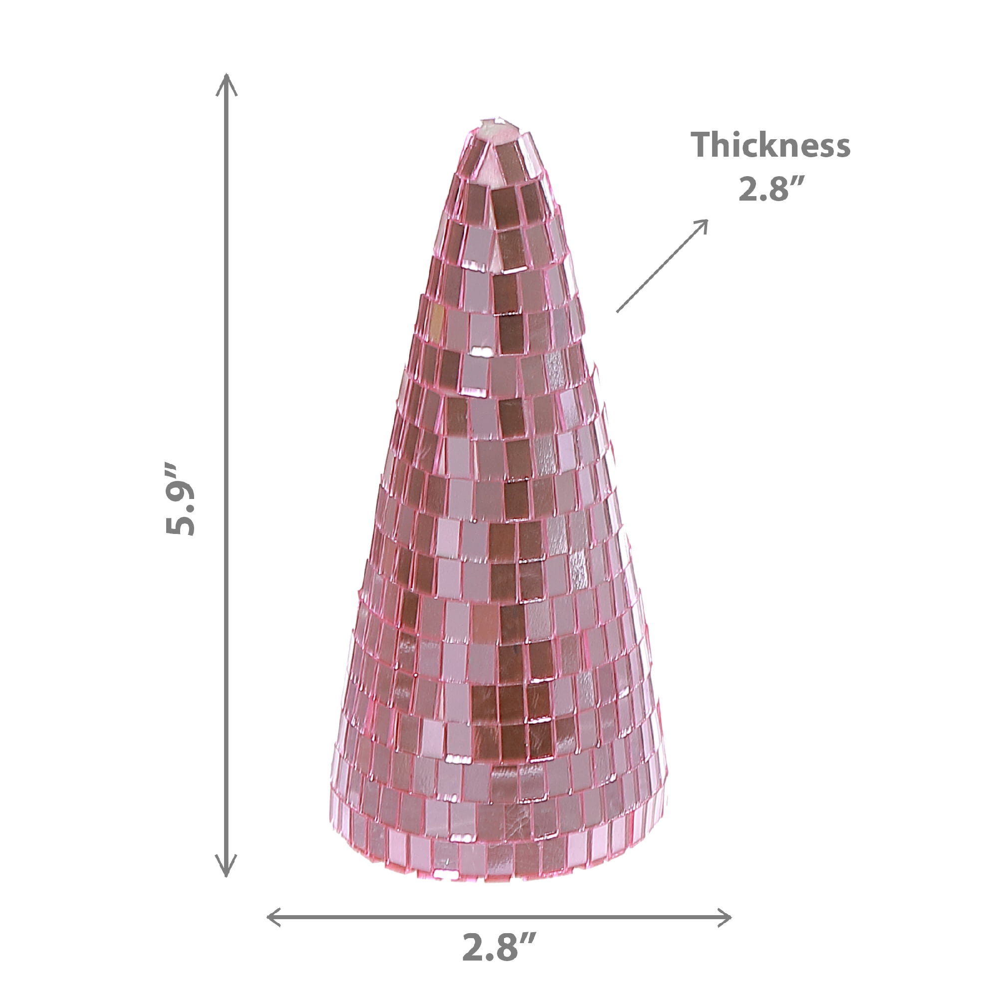 Sparkly Glass Tree Décor - Set of 2