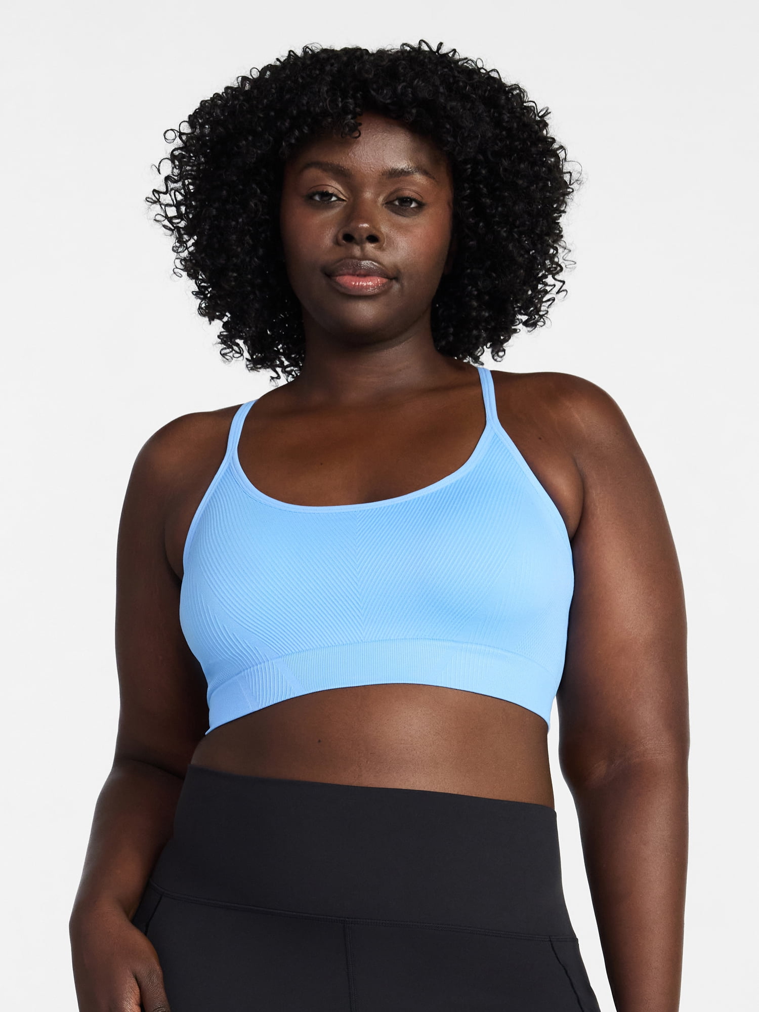 Avia Women's Low Support Seamless Textured Cami Sports Bra, Sizes XS-XXXL